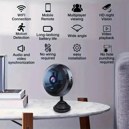 Mini Wireless Security Camera, Home Security Camera with 1080p HD – image 4