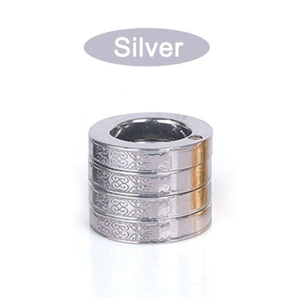 Stackable Rings, Self Defense Ring Set of 4, Engraved Rings in Zinc Alloy for Camping and Outdoor Adventures