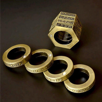 Stackable Rings, Engraved Rings in Zinc Alloy for Camping and Outdoor Adventures