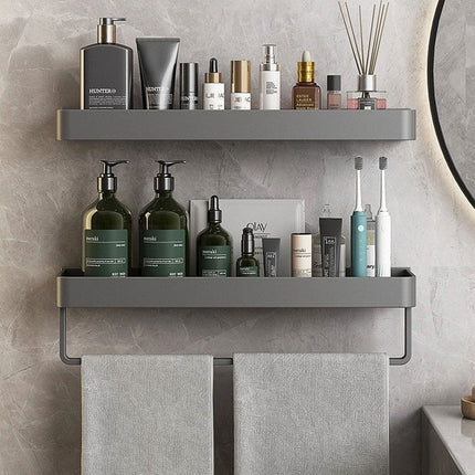 Bathroom Wall Shelf, No Drill Adhesive Shower Shelf, Wall Mounted Bathroom Shelves, Bathroom Organizer for Storage