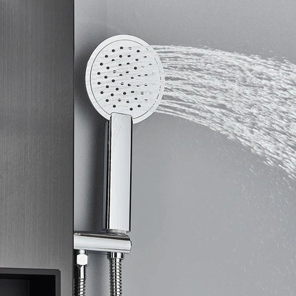 Shower Panel Tower with Massage Jets, Stainless Steel Shower Faucet with Temperature Display – image 4