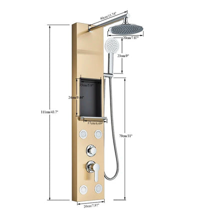 Shower Panel Tower with Massage Jets, Spa Shower System – image 7