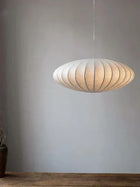 Crystal Pendant Light, Silk Hanging Lamp with Crystal Crown, Modern Lighting Fixture, Decorative Lighting for Home
