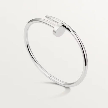 Mens Bracelet, Silver Bracelet with Spike Design, Open Cuff Silver Bangle, Nail Bracelet for Men and Women