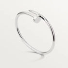 Mens Bracelet, Silver Bracelet with Spike Design, Open Cuff Silver Bangle, Nail Bracelet for Men and Women
