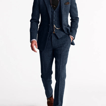 Mens Suits, Herringbone Tailored Suit for Wedding and Formal Wear – image 13