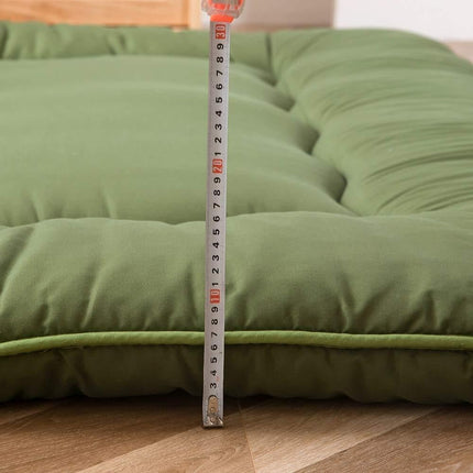 Japanese Floor Bed, 4 Inch Thick Futon Mattress, Foldable Tatami Sleeping Pad, Roll Up Floor Bed for Adults & Kids