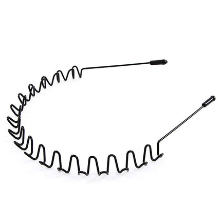 Zigzag Headband, Black Headband, Womens Headband in Metal, Alice Band, Unisex Hair Accessories for Men and Women