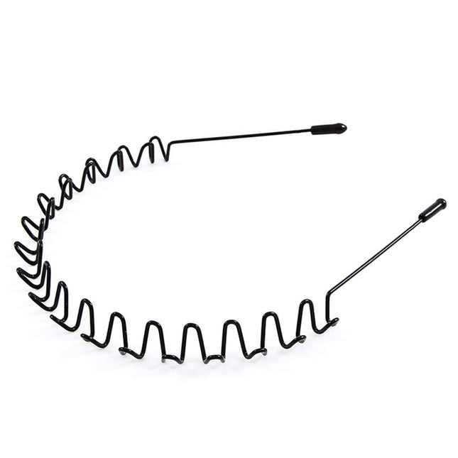 Zigzag Headband, Black Headband, Womens Headband in Metal, Alice Band, Unisex Hair Accessories for Men and Women