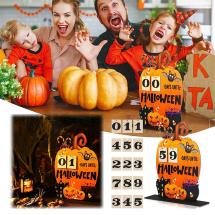 Wooden Advent Calendar for Halloween, Halloween Countdown Calendar 30 Days, Halloween Decorations for Home