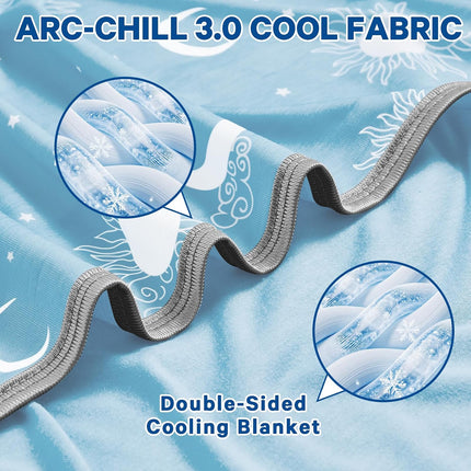 Cozy Comfort | Cooling Blanket with Double-Sided Fabric | Lightweight Summer Blanket for Hot Sleepers and Travel