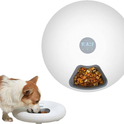 Smart Automatic Pet Feeder with Six Meal Capacity | Programmable Feeding for Cats and Dogs