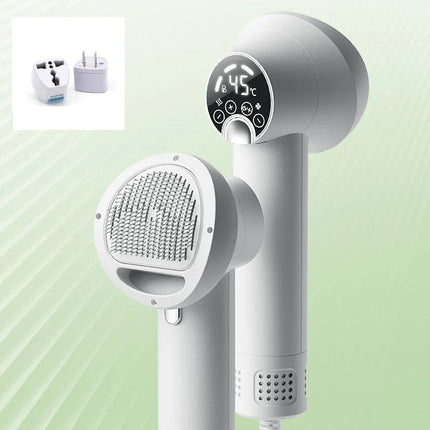 Smart Pet Hair Dryer with Integrated Blowing and Combing | Silent Operation for Stress-Free Grooming