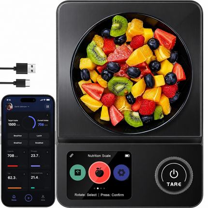 Precision Kitchen Scale | Smart Food Scale with Nutritional Calculator | Digital Measurement for Weight Loss Tracking