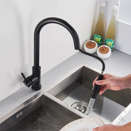 Brass Pull Out Kitchen Faucet – image 11