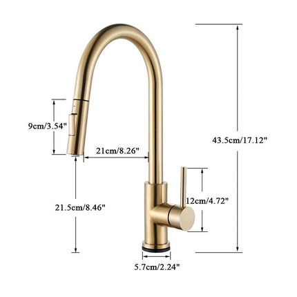 Pull Out Kitchen Faucet, Kitchen Sink Faucet with Sprayer – image 12