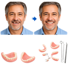 Vepine Complete Denture Set | Full & Partial Dentures with Easy-to-Use Tool Kit | Create Your Ideal Smile at Home