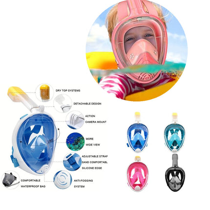 Anti Fog Snorkeling Mask with Camera Mount, 180 Degree Snorkel Gear – image 9
