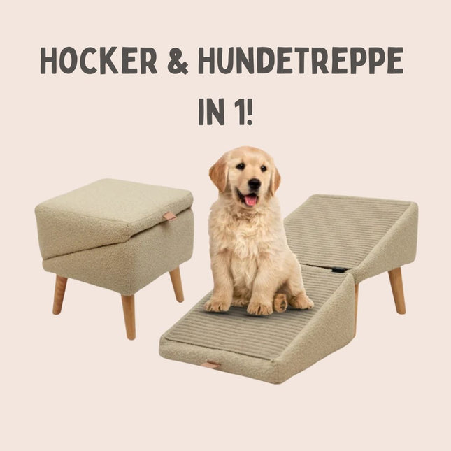 Dog Ramp for Bed and Couch, Non Slip Pet Ramp for Small and Senior Dogs, Dog Furniture Pouf Stool_01