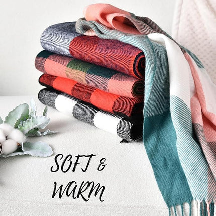 Plaid Winter Scarves for Women – image 13