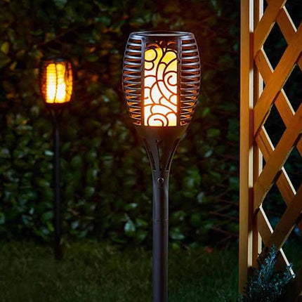 Outdoor Solar Torch Light with Flickering Flame Effect | Weather-Resistant Garden Decoration for Cozy Evenings