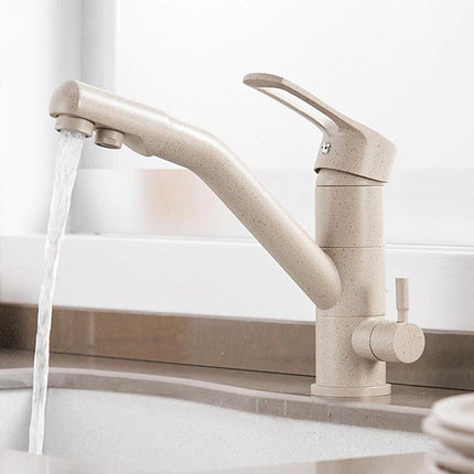 Kitchen Faucet, Brass Kitchen Sink Faucet with Two Handles, Filtered Water Faucet, 3 Way Water Filter Tap