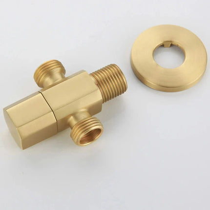 Water Shut Off Valve, Solid Brass Angle Stop Valve for Bathroom
