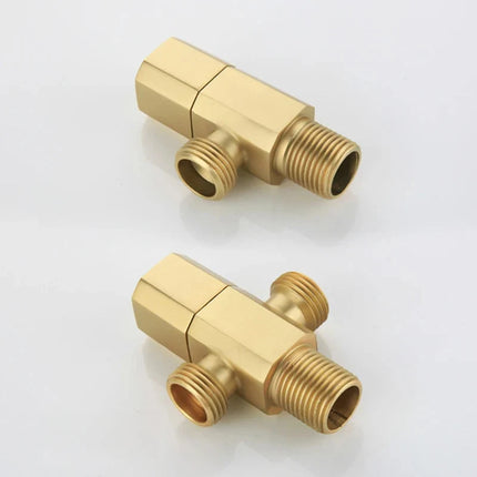 Water Shut Off Valve, Solid Brass Angle Stop Valve for Bathroom, Plumbing Valve with G1/2 Connection