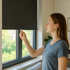 No Drill Window Shade with Suction Cups, UV Blocking Sun Shade for Window, Removable Privacy Window Covering
