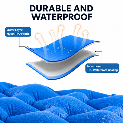 Outdoor Comfort | Camping Air Mattress with Waterproof Design | Lightweight & Durable for All Seasons