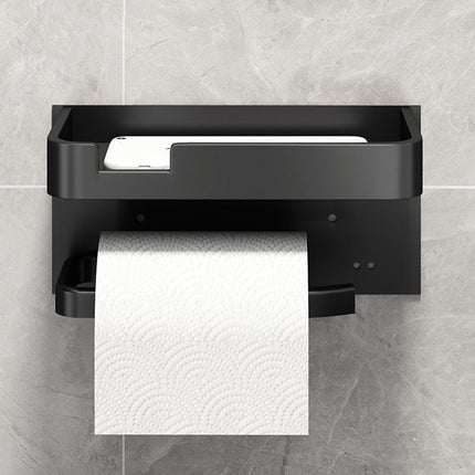 Toilet Paper Holder Wall Mounted with Shelf, Bathroom Tissue Holder for Phone