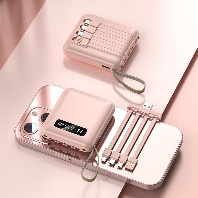 Portable Charger with Built In Cables, Mini Power Bank 5000 to 20000mAh with LED Display, Fast Charge Phone Charger_01