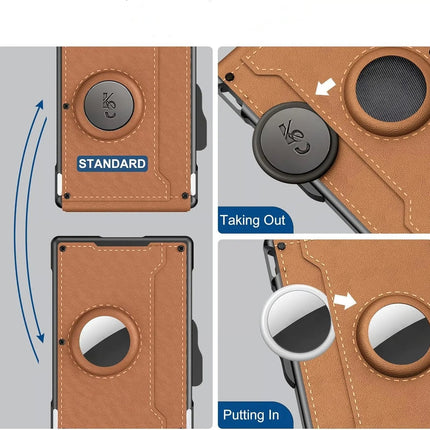 Minimalist Wallets, Slim Leather AirTag Wallet – image 10