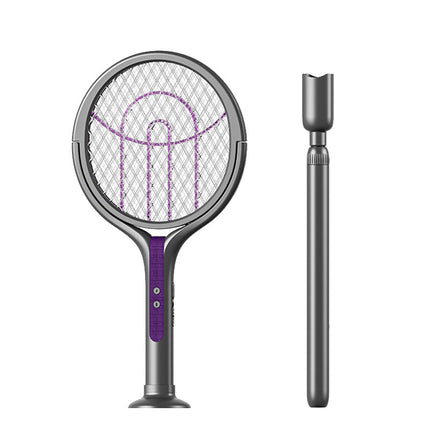 Electric Fly Swatter, Rechargeable Bug Zapper Racket, 2 in 1 Mosquito Killer, Mosquito Trap with UV Light