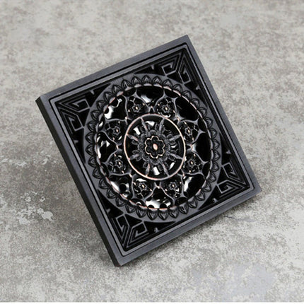 Square Shower Drain, 4 Inch Black Shower Drain Cover with Strainer – image 10