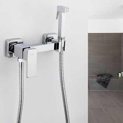 Toilet Sprayer, Square Hand Held Bidet Sprayer Kit, Bathroom Sprayer, Hand Shower Head with Hot and Cold Option