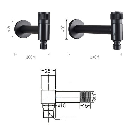 Outdoor Water Faucet, Garden Hose Faucet with Long Spout – image 5