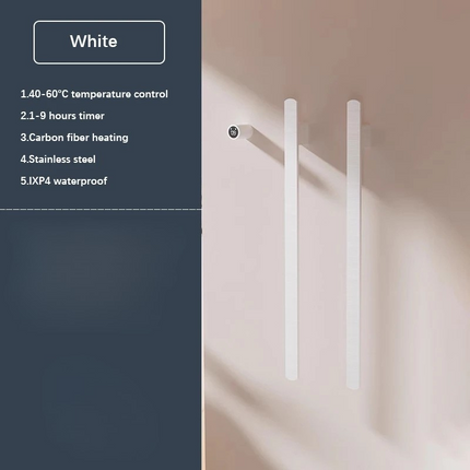 Electric Towel Warmer for Bathroom, Wall Mounted Heated Towel Rail – image 10