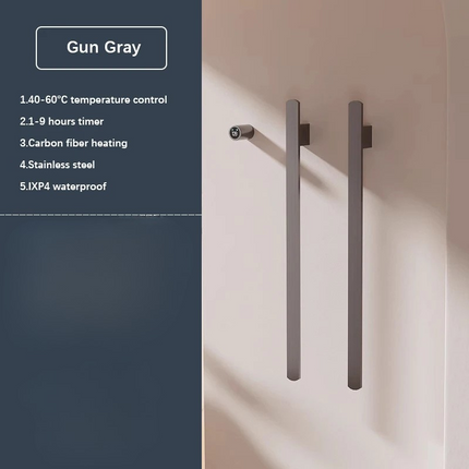 Electric Towel Warmer for Bathroom, Stainless Steel Towel Rack with Smart Touch Timer – image 11