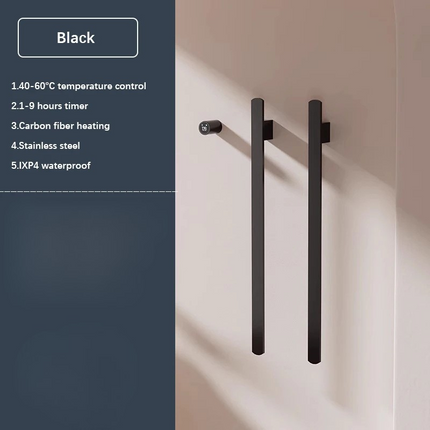 Electric Towel Warmer for Bathroom, Stainless Steel Towel Rack with Smart Touch Timer – image 7