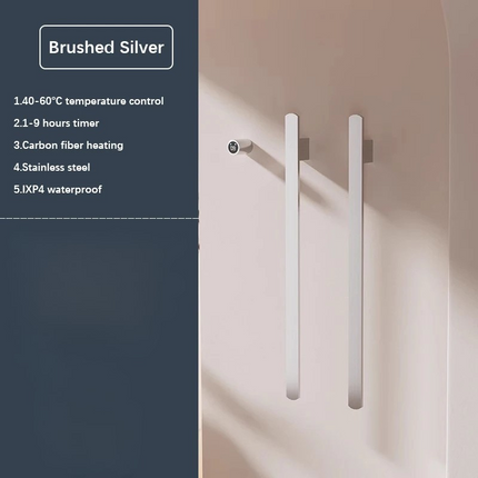 Electric Towel Warmer for Bathroom, Stainless Steel Towel Rack with Smart Touch Timer – image 9