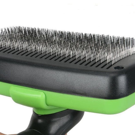 Stainless Steel Self-Cleaning Slicker Brush for Dogs and Cats | Effortless Grooming and Fur Removal