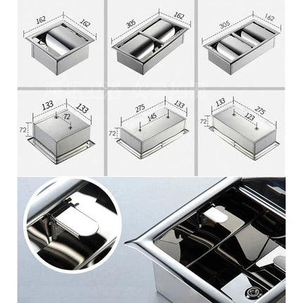 Recessed Toilet Paper Holder, In Wall Toilet Paper Holder in Polished Stainless Steel