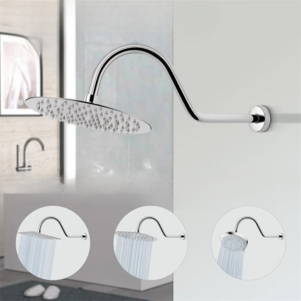S Shaped Shower Arm, Stainless Steel Shower Head Extension Arm