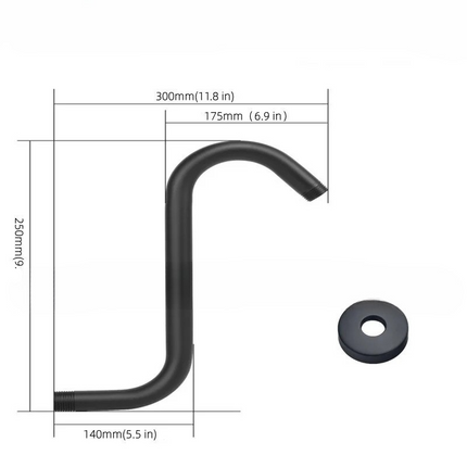 S Shaped Shower Arm, Stainless Steel Shower Head Extension Arm – image 4