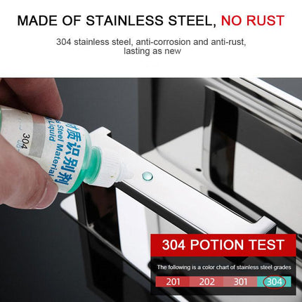 Toilet Paper Holder Wall Mount, Stainless Steel Toilet Paper Holder with Shelf for Phone