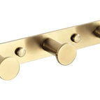 brushed gold 3 hooks