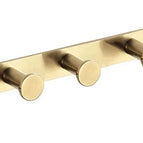 brushed gold 5 hooks