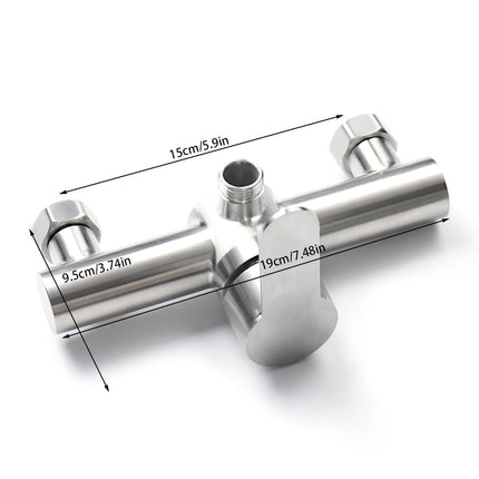 Shower Faucet Wall Mounted, Metal Handle Shower Faucet for Hot and Cold Water