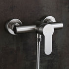 Shower Faucet Wall Mounted, Stainless Steel Shower Mixer Valve, Metal Handle Shower Faucet for Hot and Cold Water